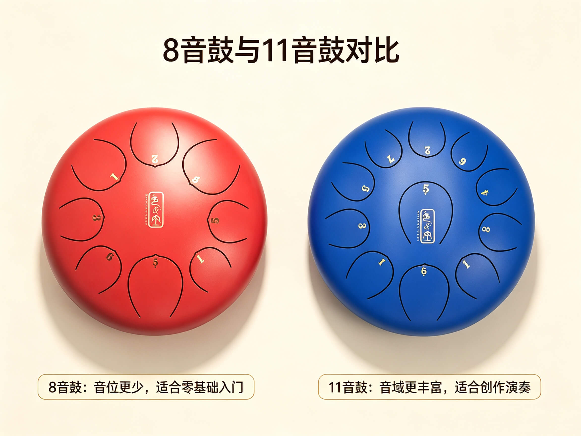 8音鼓与11音鼓对比实拍